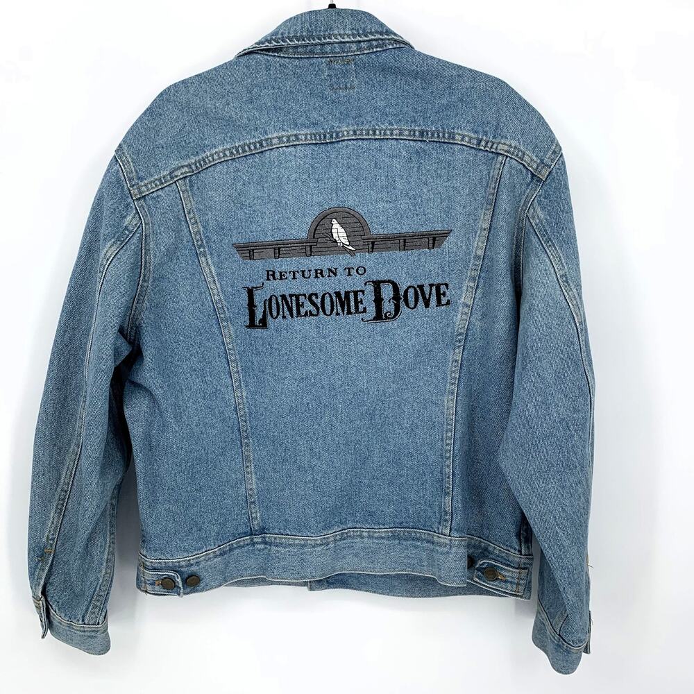 Return to Lonesome Dove Lee Jean‎ Jacket Men's Large Blue Denim TV VTG 90's - Picture 8 of 14